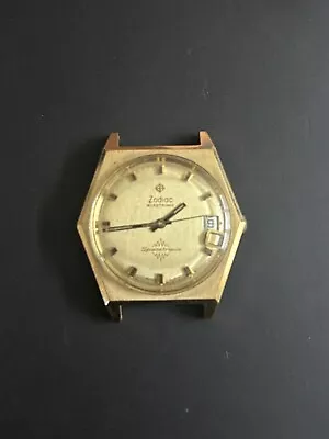 Vintage Mens Zodiac Spacetronics Wrist Watch. Not Running. • $30