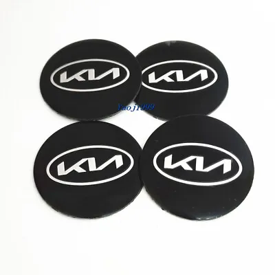 2.2'' Black KN CAR Wheel Hub Cap Sticker 56mm For K5 Forte Optima K3 Sorento • $10.93