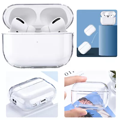 For Apple AirPods Pro2/Pro/3 2 1 Gen Clear Case Shockproof Hard Protective Cover • $7.99