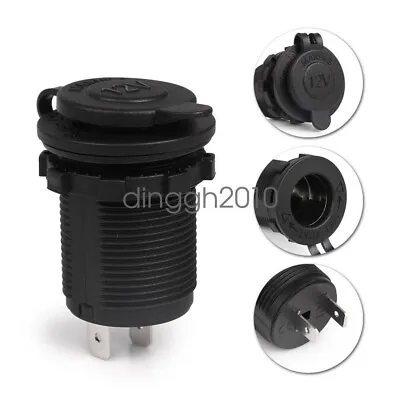 12V Waterproof Car Motorcycle Boat Cigarette Lighter Socket Power Plug Outlet @ • $4.39