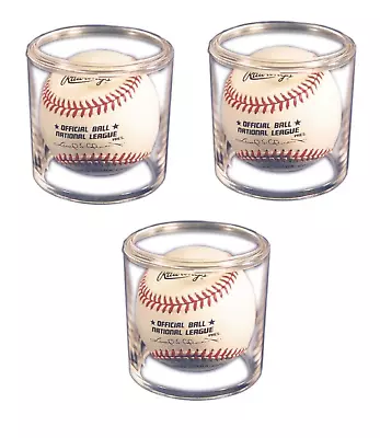 (3-Pack) Pro-Mold Round Tube Baseball Autograph And Souvenir UV Display Case • $14.99