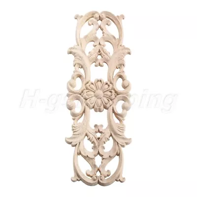 $4.74 • Buy 1X Woodcarving Applique Unpainted Cabinet Window Wall Door Furniture Onlay Decal
