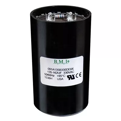 135-162 MFD 330 VAC USA Start Capacitor Replaces GE Genteq NGM A101147P03 • $43.10