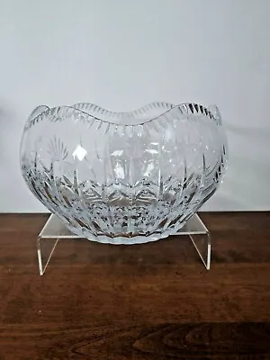 Carl Faberge House Of Igor Large Crystal Cut Centerpiece Bowl • $66.30