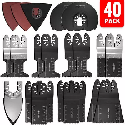 40PC Oscillating Saw Blades Multi Tool Accessories Metal Wood For Makita Dewalt • £13.99