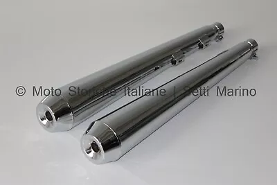 Silencer Muffler Exhaust Silencers Chrome Moto Morini 500  • $261.46