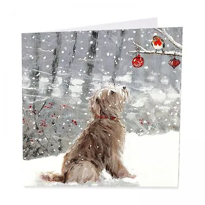 Charity Christmas Card Pack - 6 Cards - Scruffy Dog - Glitter Shelter NEW • £6.99