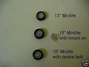 1/43rd Scale Minilite Wheels By K&R Replicas Plain Metal Or Chrome Finish • £3