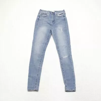 Mudd Women's Juniors Size 3 Blue High Rise Skinny Medium Wash Stretch Jeggings • $12.17