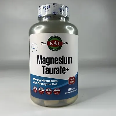 KAL Magnesium Taurate + 400 Mg Coenzyme B-6 120 Tablets Exp 2026+ • $17.09