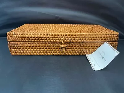 NEW Pottery Barn Tava Paper Tray Or Lidded Box Basket Woven Office Organizer NWT • $42.99