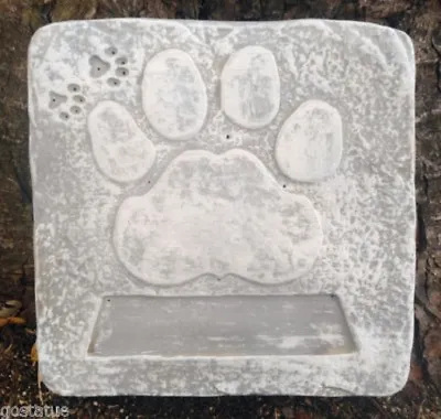 Dog Paw Concrete Mold Memorial Animal Stepping Stone Mould 10  X 10  X Over 1   • $33.95