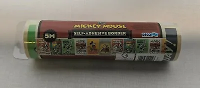 DECOFUN DISNEY MICKEY MOUSE WALLPAPER BORDER VINTAGE MICKEY STYLE 5 Metres NEW • £9.99