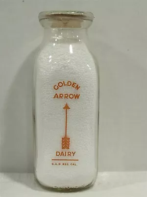 TSPP Milk Bottle Golden Arrow Dairy Mission Valley San Diego CA SAN DIEGO CO '51 • $24.99