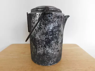 COFFEE POT Antique Camp Cowboy 8  Blackened Vintage Farmhouse Decor Aluminum • $9.99