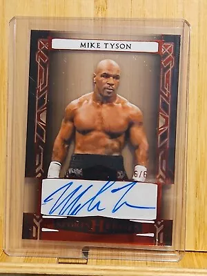 2024 Leaf Metal Sports Heroes MIKE TYSON Auto Acetate RED #6/6 BA-MT1 • $75