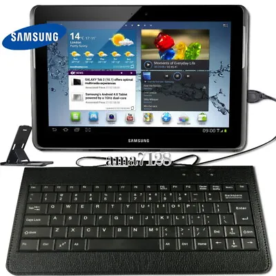 £5.99 • Buy Micro/Type C USB Keyboard Plug And Play For Samsung Tab A S4 S8 A7 Tablet+Stand