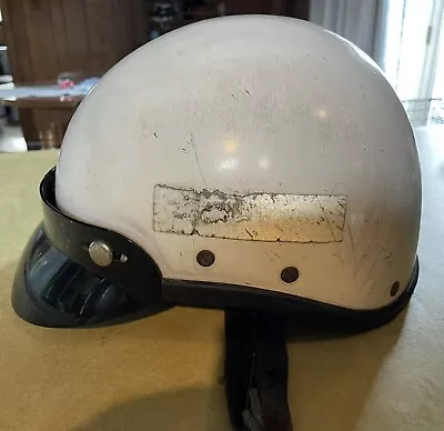 Vintage BUCO Motorcycle Half Helmet Traveler Visor  1960'S Chin Strap- Original • $100