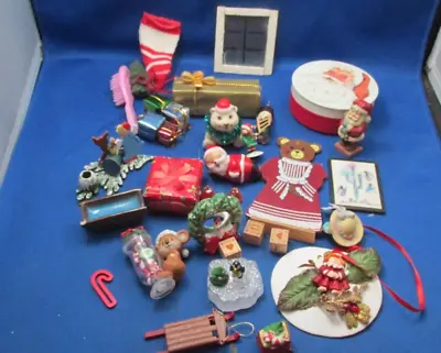 Vintage 30 Pices Of Different Christmas Miniature Items For Display Or Crafting • $20