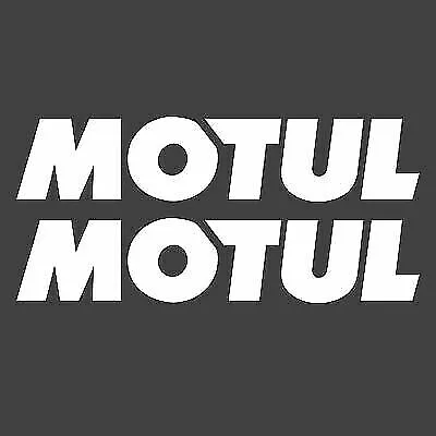 2 X White Motul Replica Stickers Car Van Caravan Motorbike Boat Drift • $7.45