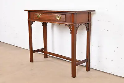 Councill Furniture Georgian Carved Banded Mahogany Console Table • $2200