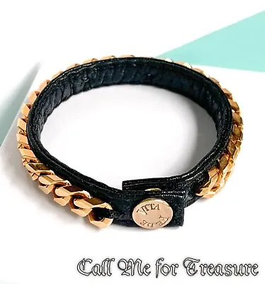 Vita Fede Leather Chain Single Wrap  Bracelet • $34.90