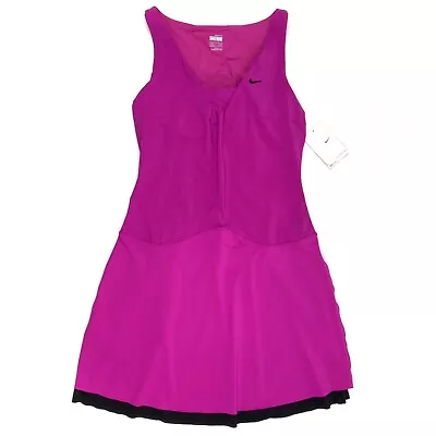 Nike Dri-FIT Tennis Dress Magenta/Black Women Size XS • $74.24