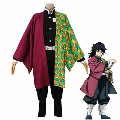 $27.06 • Buy Demon Slayer Tomioka Giyuu Cosplay Costume Kimetsu No Yaiba Kimono Full Outfits