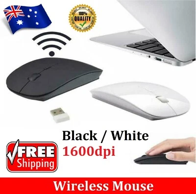 $5.48 • Buy Slim 2.4 GHz Optical Wireless Mouse Pad Mice USB Receiver For Laptop PC Desktop