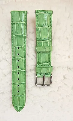 Genuine Leather Croco Emerald Green Watch BandStrapInterchangeable Men Women • $13.25