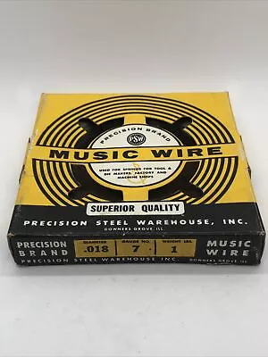 NOS Precision Brand Superior Quality Music Wire 1 Lb. .018 Diameter Roll • $9.99