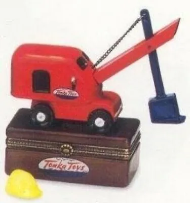Tonka  Crane Truck  PHB Porcelain Hinged Box By Midwest Of Cannon Falls • $19.98