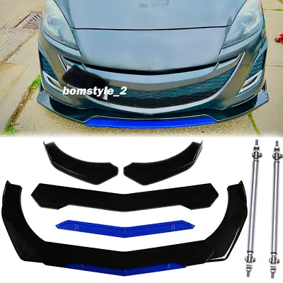 Front Bumper Lip Splitter Spoiler Protector Body Kit For Mazda Protege 2000-2003 • $95.11