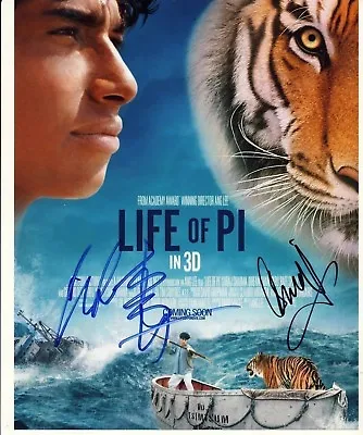 Ang Lee Suraj Sharma Autograph LIFE OF PI Signed 10x8 Photo AFTAL [1141] • £59.99