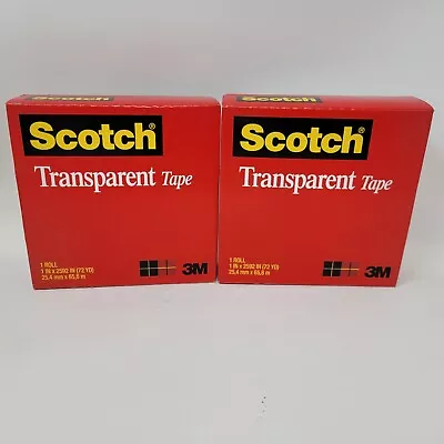 Scotch Transparent Tape Lot Of 2 1  X 2592  3  Core Clear Brand New • $18