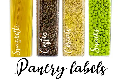 £2.99 • Buy  Kitchen Storage Stickers Pantry Labels Jar Food Vinyl Decal *see Description*