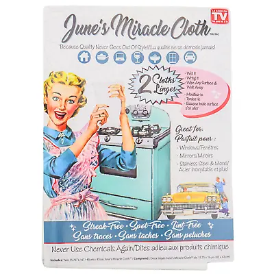 June's Miracle Cloth 2-Pack: Streak-Free Spotless Lint-Free Cleaning Towels • $9.99