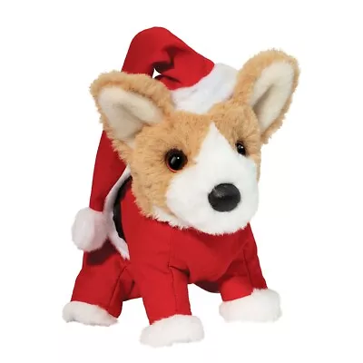 Mini Plush Soft SANTA CORGI Dog Stuffed Animal - By Douglas Cuddle Toys - #15675 • $17.95