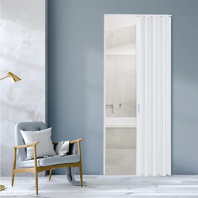 Internal Bi Folding Concertina Accordion Door PVC Sliding Divider Doors Bathroom • £45.95