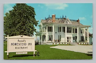 Postcard Russell's Homestead Inn Restaurant Milan Ohio • $4.99