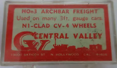 HO SCALE CENTRAL VALLEY T-54 HOn3 ARCHBAR FREIGHT N1-CLAD CV-4 WHEELS • $9.95