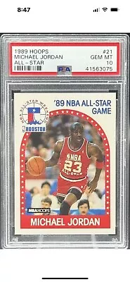 1989 NBA Hoops Michael Jordan All Star #21 Mint PSA 10 Chicago Bulls • $139.99