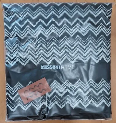 Missoni Home Bath Sheet Keith 601 Black & White Zigzag Luxury Towel • $190