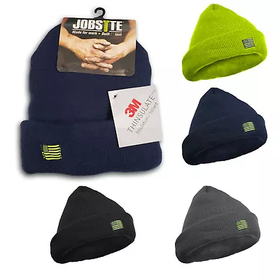 Jobsite Men's Ultra Thick Solid Cuffed Beanie With 3M Thinsulate Insulation • $11.99