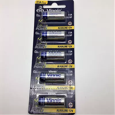 5 X Vinnic 23A A23 L1028 L1028F MN21 E23A K23A 23AE 12V Batteries • £6.81