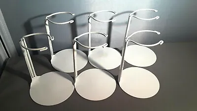 Doll Stands Set Of 6 White Painted Metal For Dolls 6 To 11 Inches KAISER # 2001 • $20