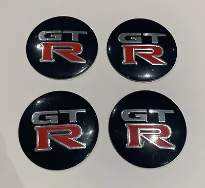 Nissan GTR Black Wheel Center Cap Stickers/Emblems 56mm 4pc Skyline Caps • $38