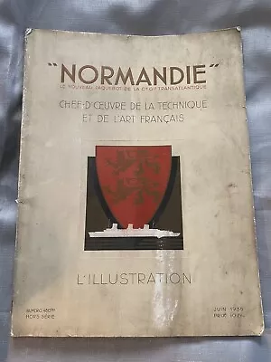 Normandie L’illustration Vintage Book 1935 Shipping Line Memorabilia  • £69.99