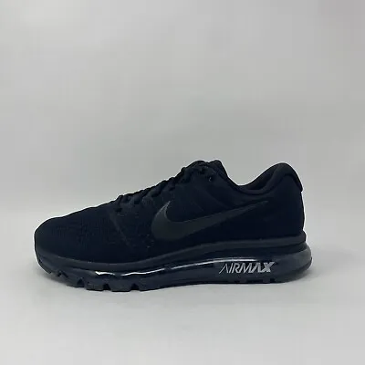 Nike Men’s  Air Max 2017 Triple Black Sneakers Size 10M US • $111.97