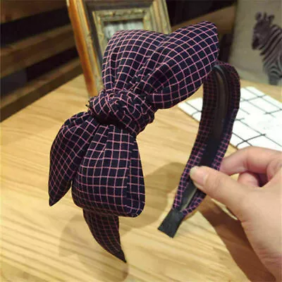 Women's Hair Band Fabric Big Bow Knotted Hairband Headband Hoop Accessories • £1.70